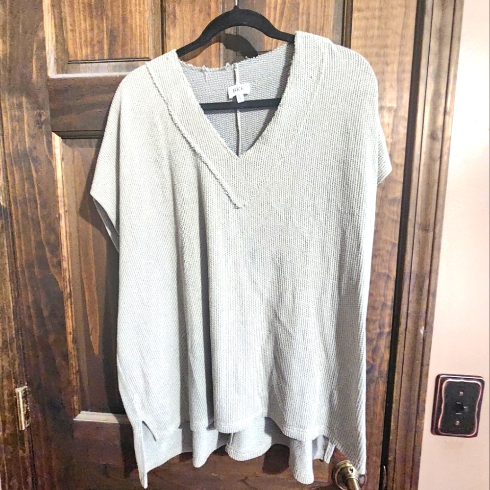 Olive green waffle knit tee